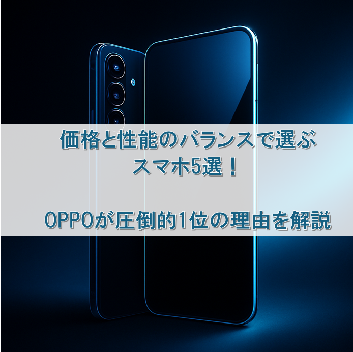 価格と性能のバランスで選ぶスマホ5選！OPPOが圧倒的1位の理由を解説