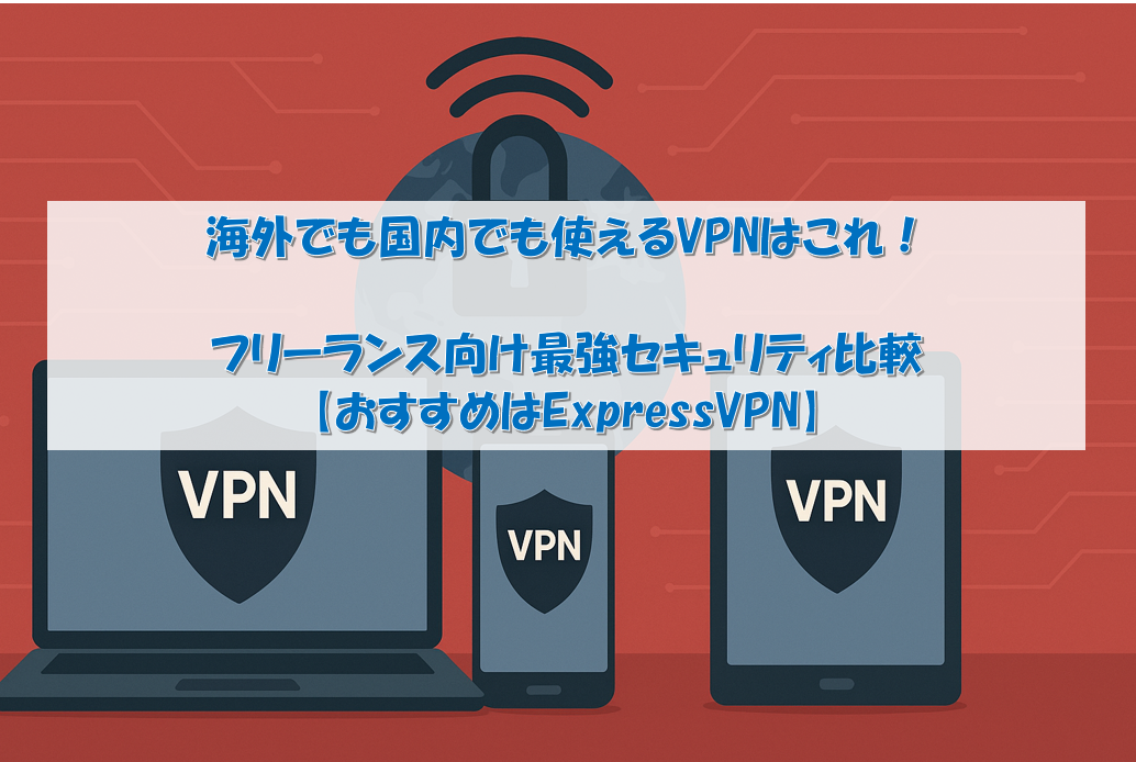海外でも国内でも使えるVPNはこれ！フリーランス向け最強セキュリティ比較【ExpressVPNがおすすめ！】