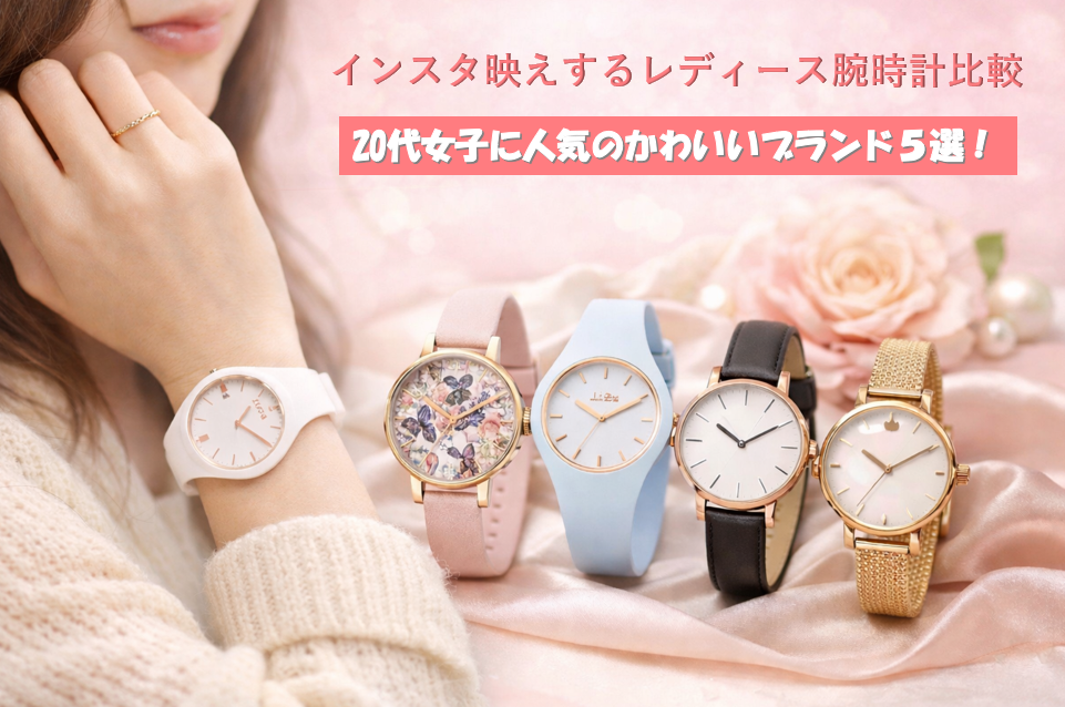 【2026年最新】インスタ映えするレディース腕時計比較|20代女子に人気のかわいいブランド5選!